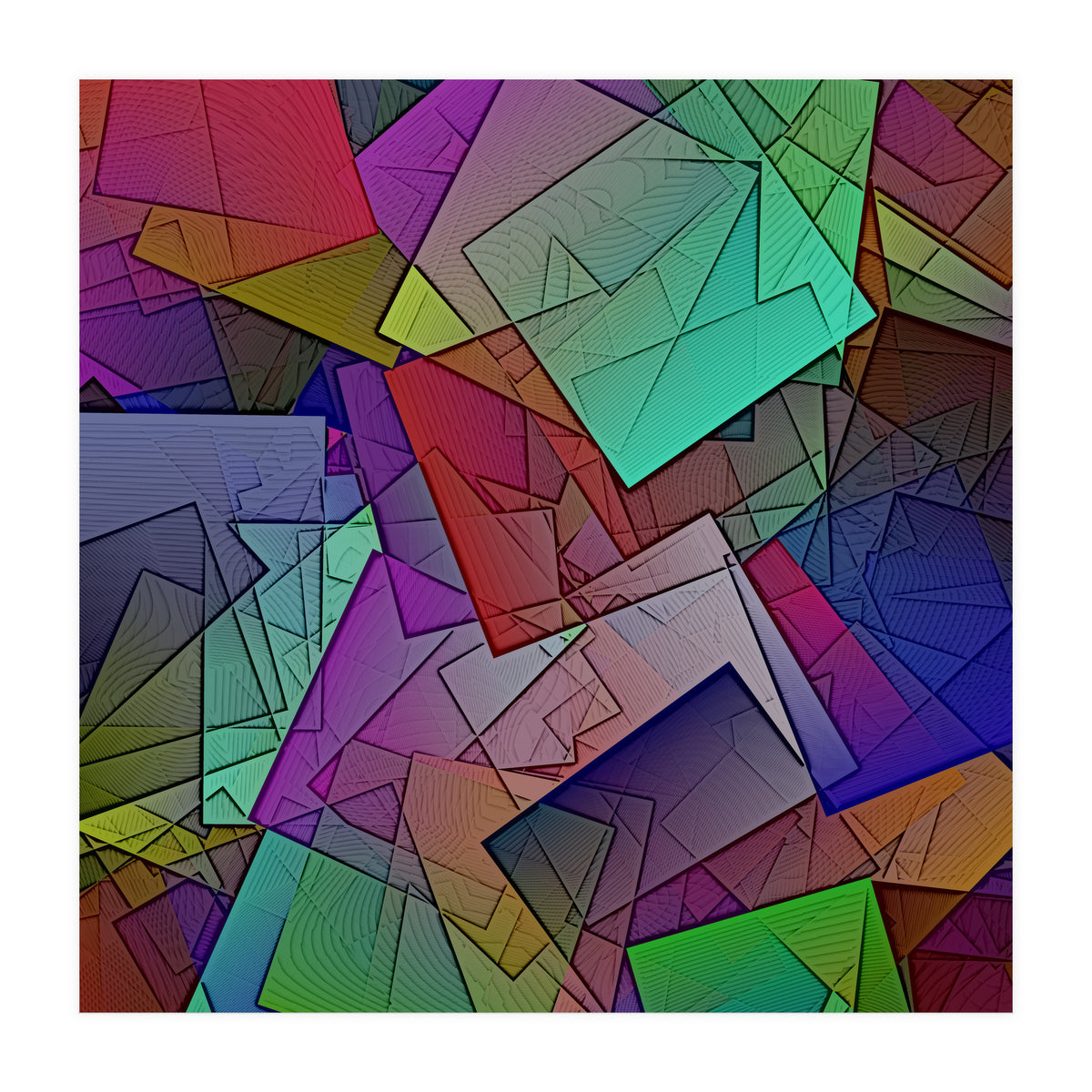 Squares In Drawing (Print Only)