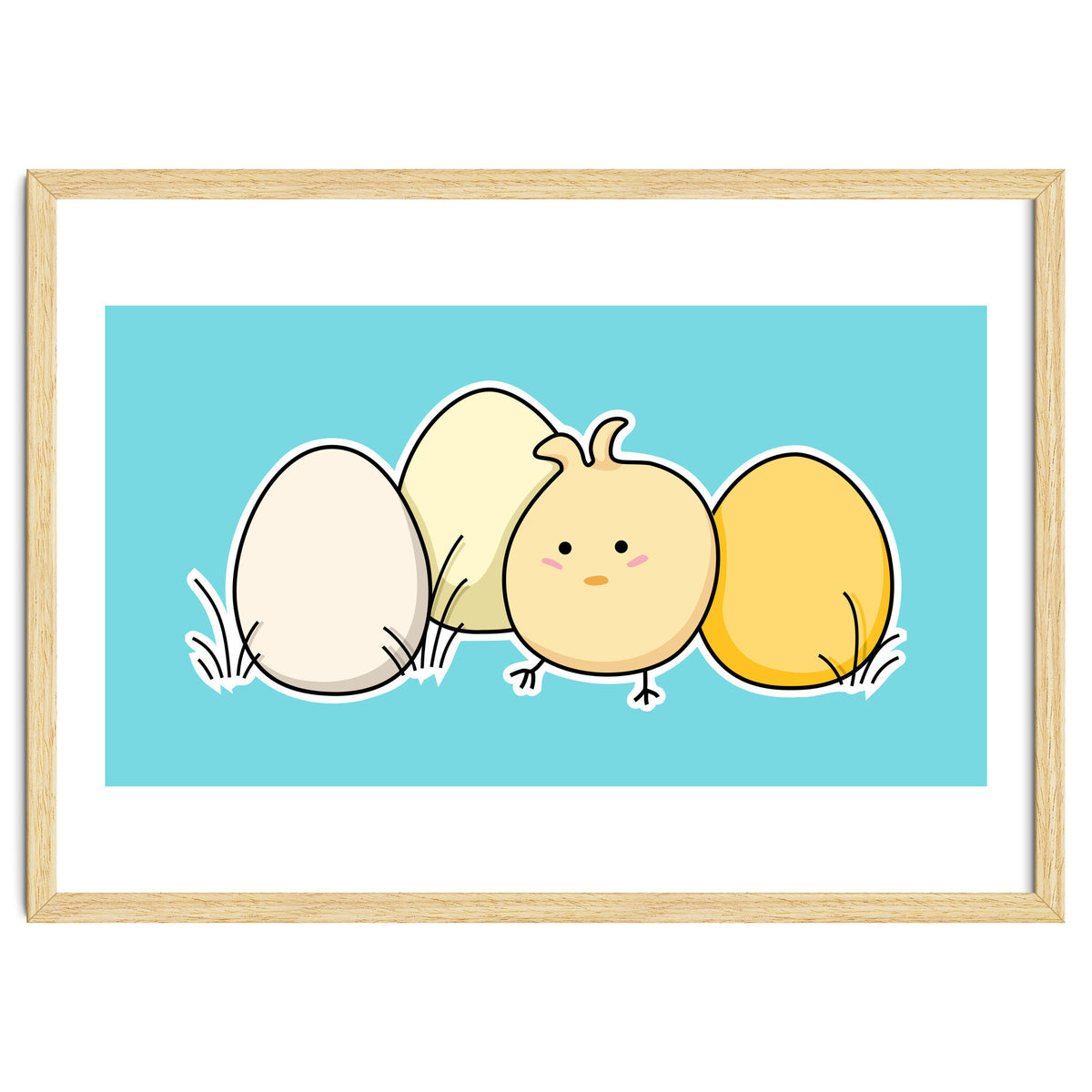 Kawaii Cute Chick And Eggs
