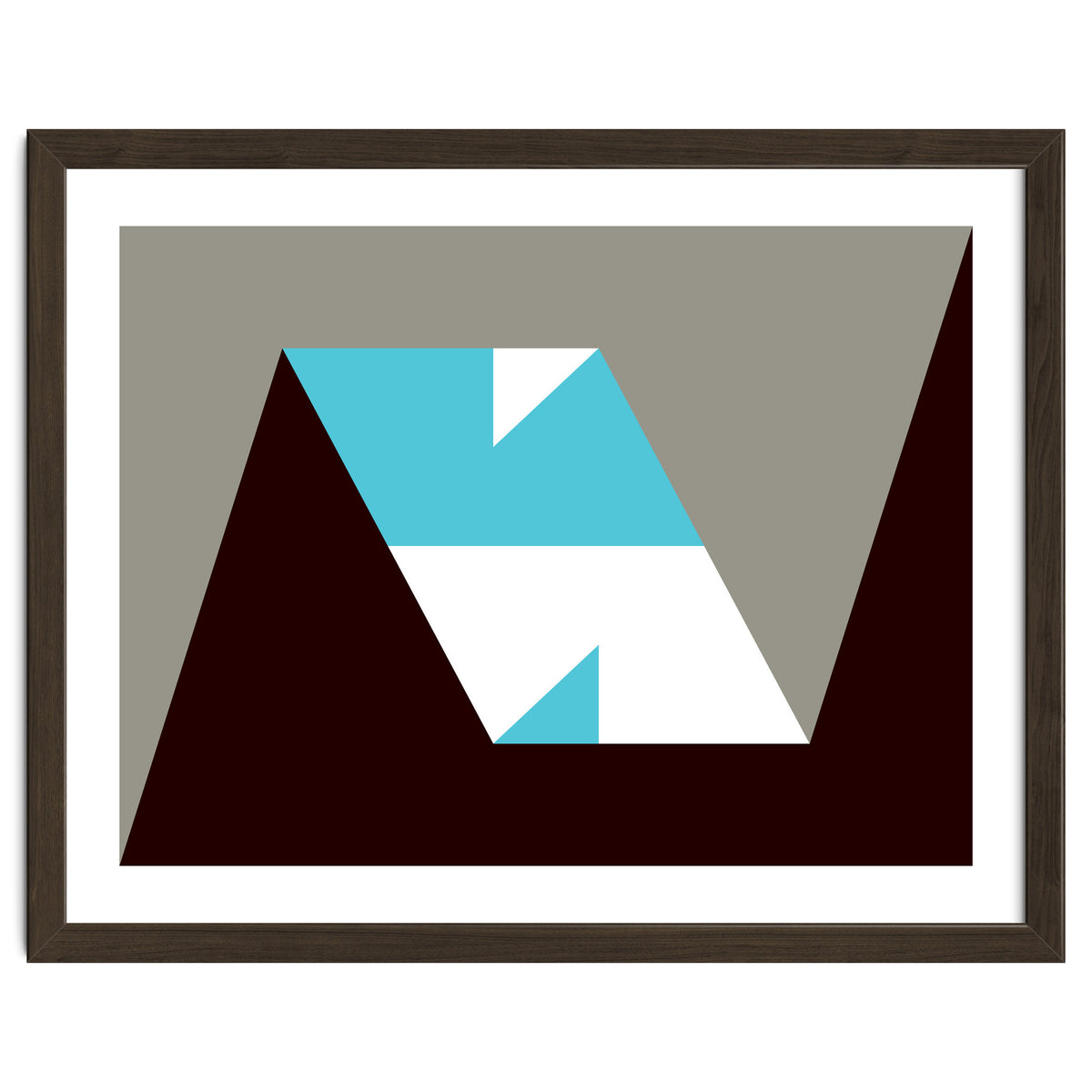 Geometric Shapes No. 48 - grey & blue