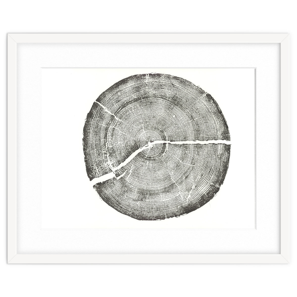 Rock Canyon, Tree Ring Print, Woodblock