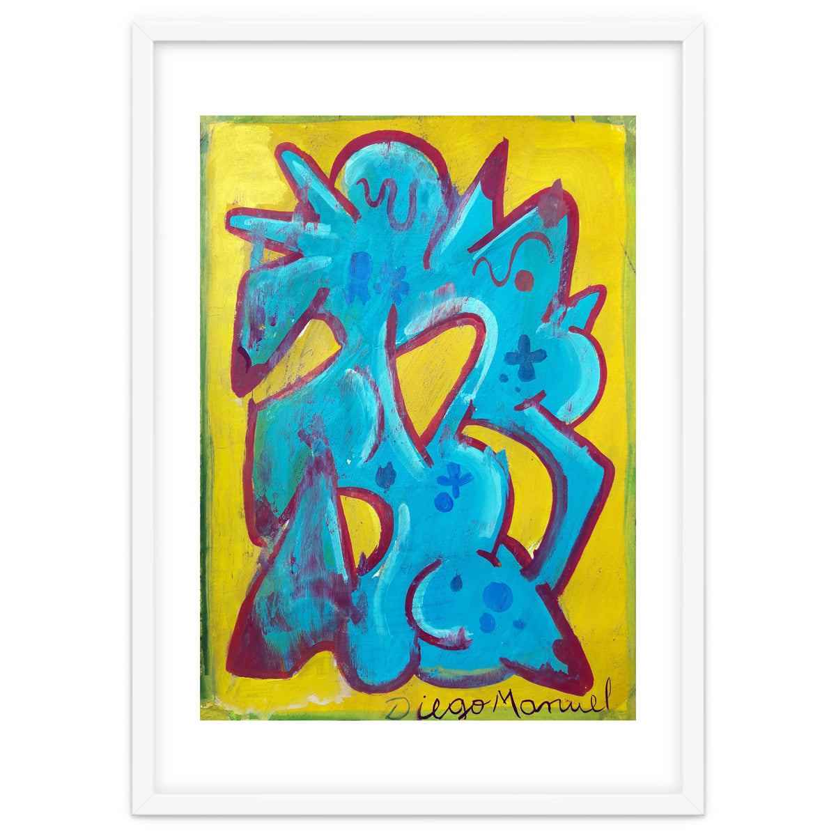 Forma Celeste Sobre Amarillo 4