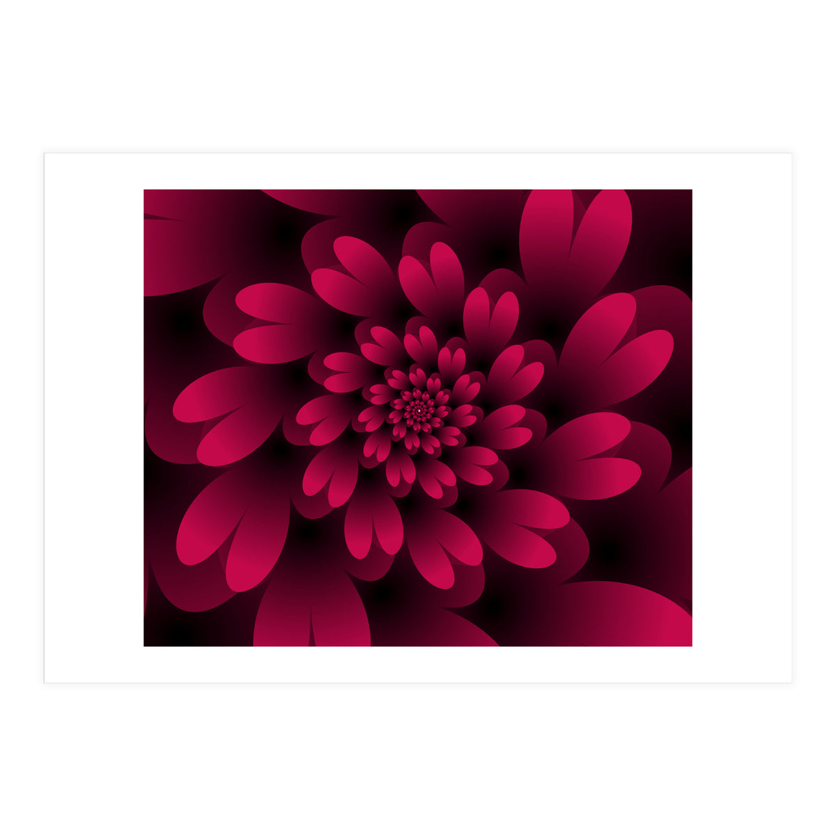 Red Floral Satin  (Print Only)