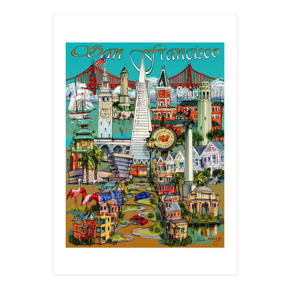 San Francisco Illustration (Print Only)