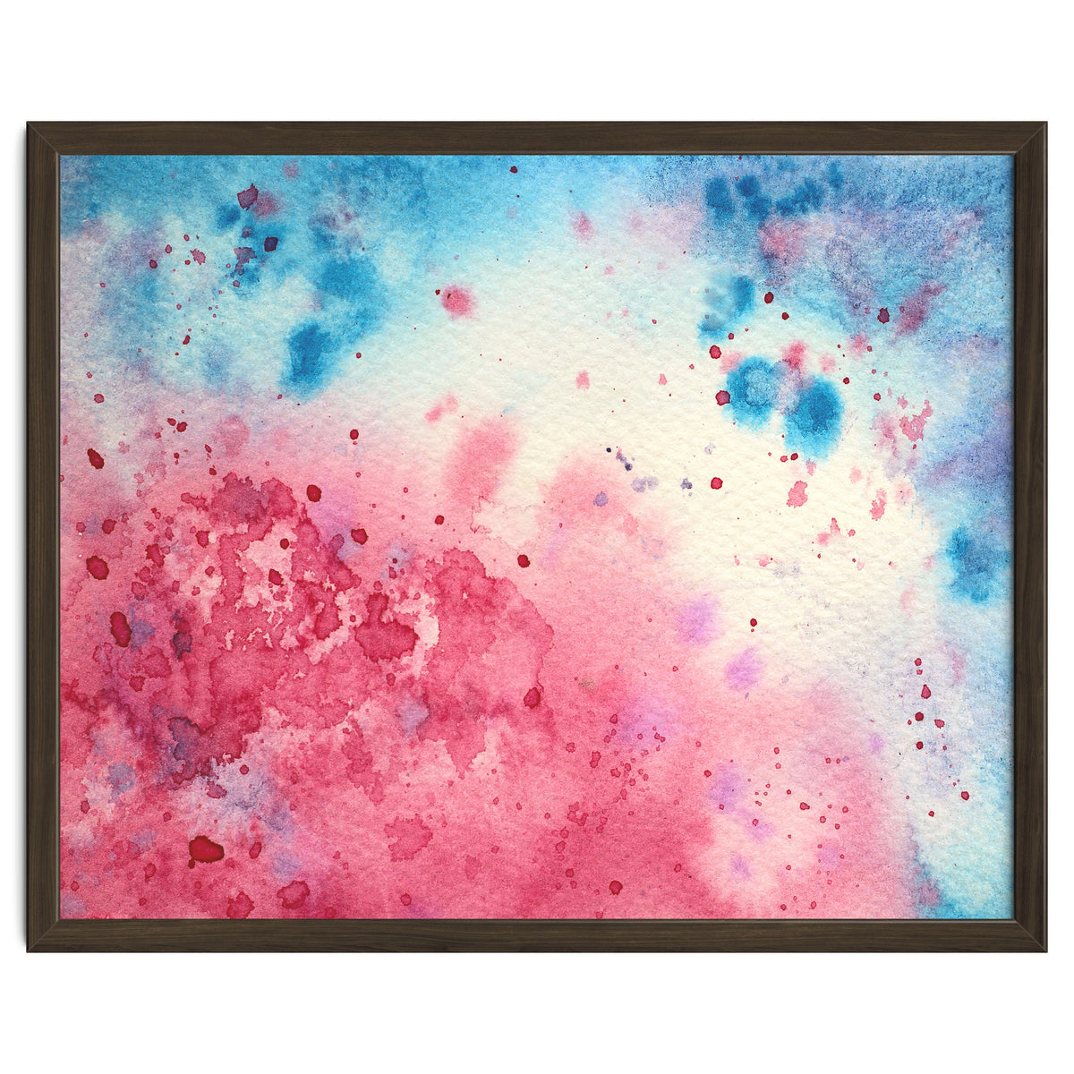 When pink meets blue || abstract watercolor