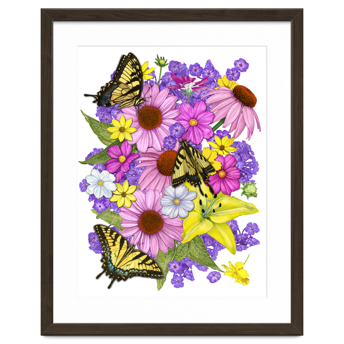 Corn Flowers and Swallowtails