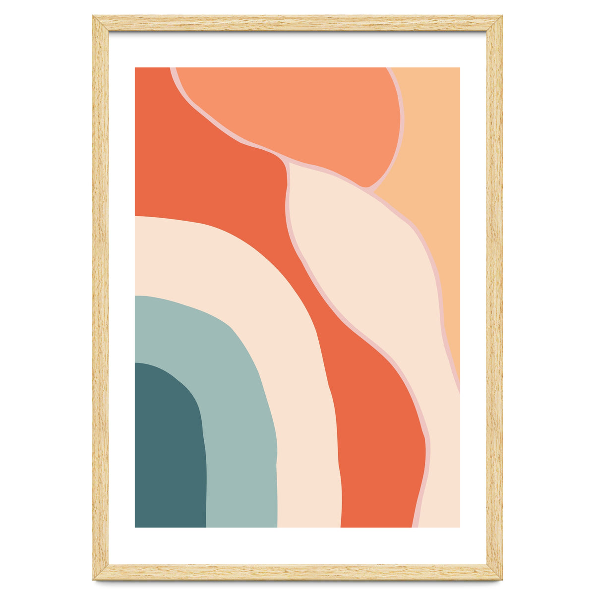 Rainbow Retro Wavy Lines