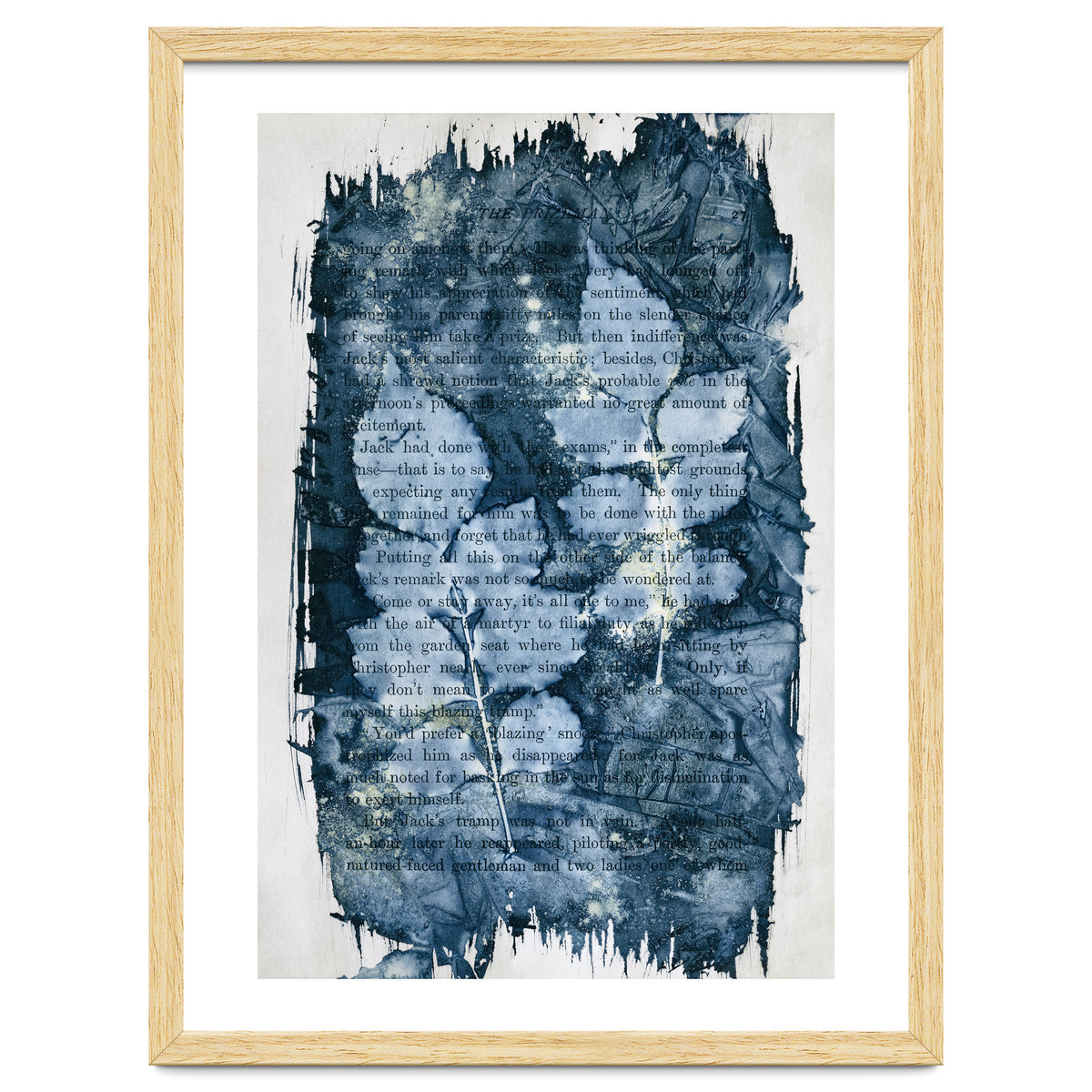 Indigo Blue Botanical Leaves No. 3