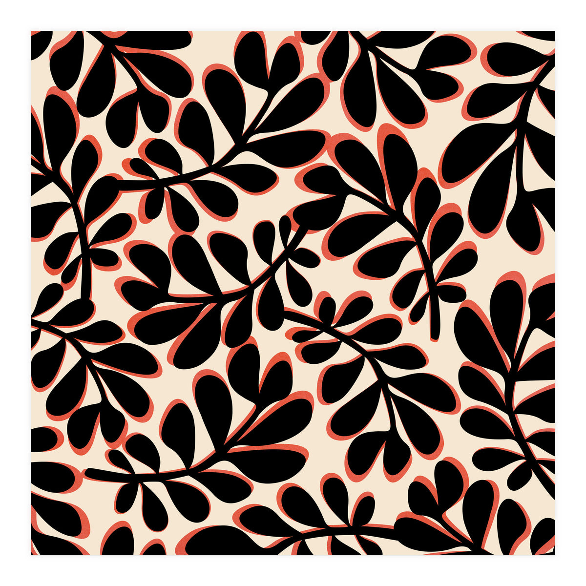 Mid Mod Playful Light Botanical (Print Only)