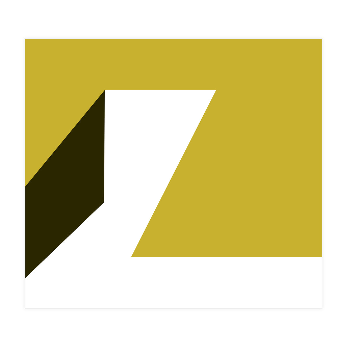 Geometric Shapes No. 78 - mustard, black & white (Print Only)