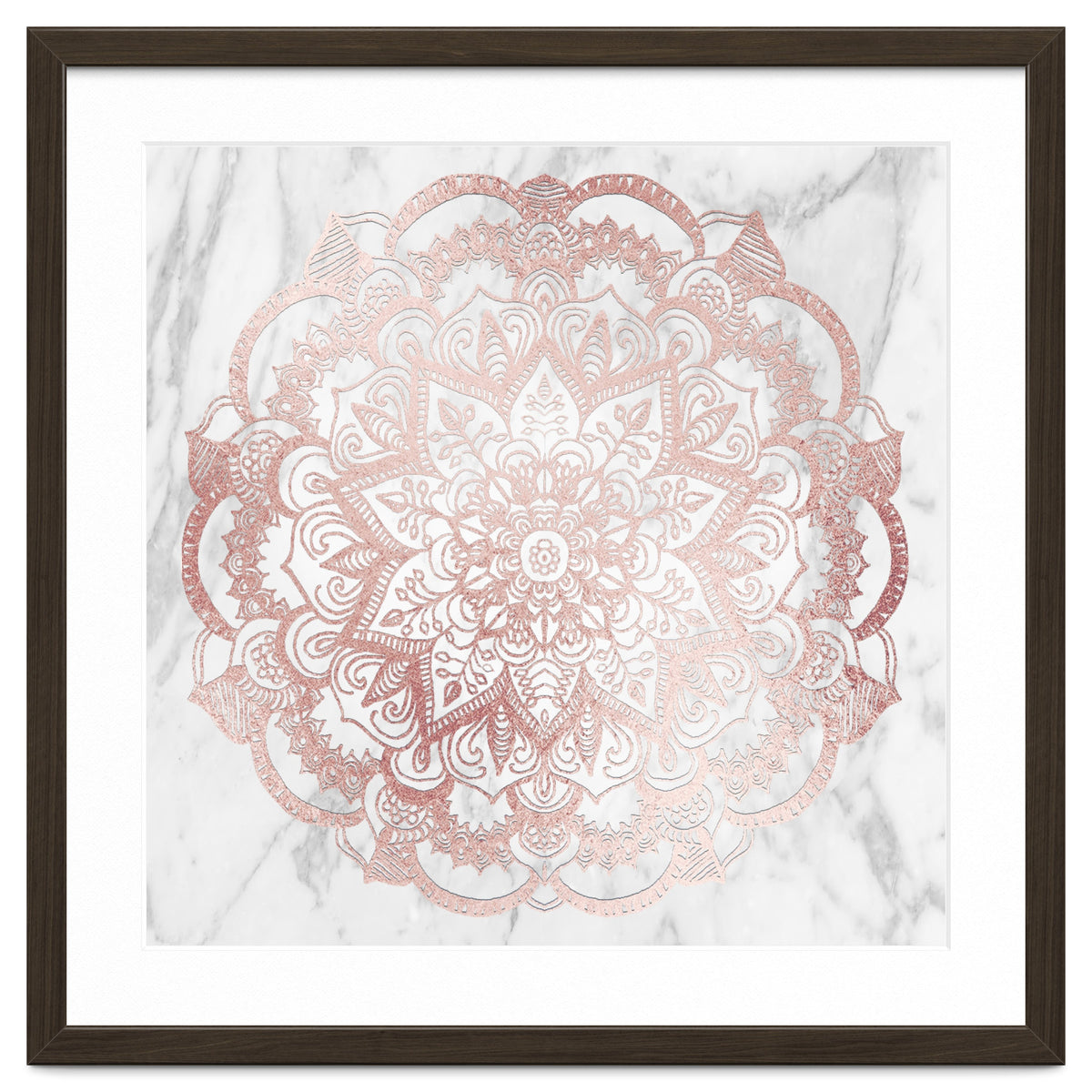 Rose Gold Mandala Star