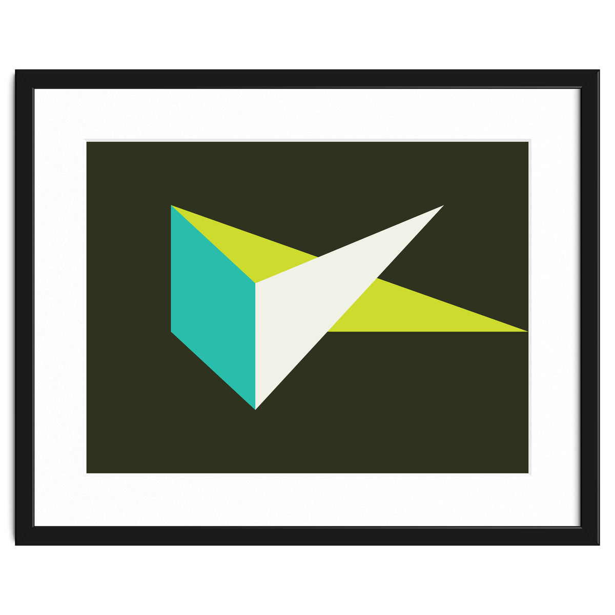 Geometric Shapes No. 67 - turquoise & lime