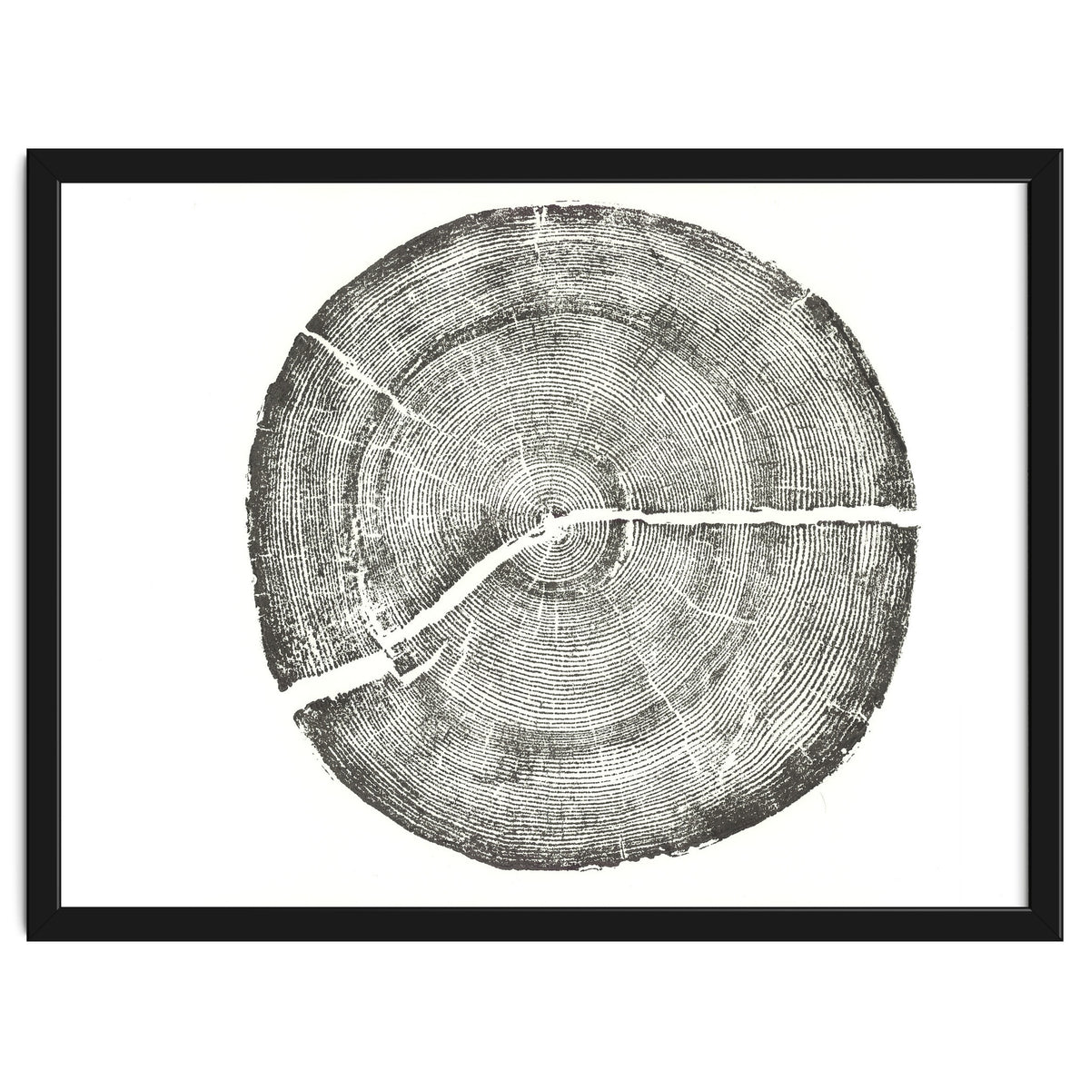 Rock Canyon, Tree Ring Print, Woodblock