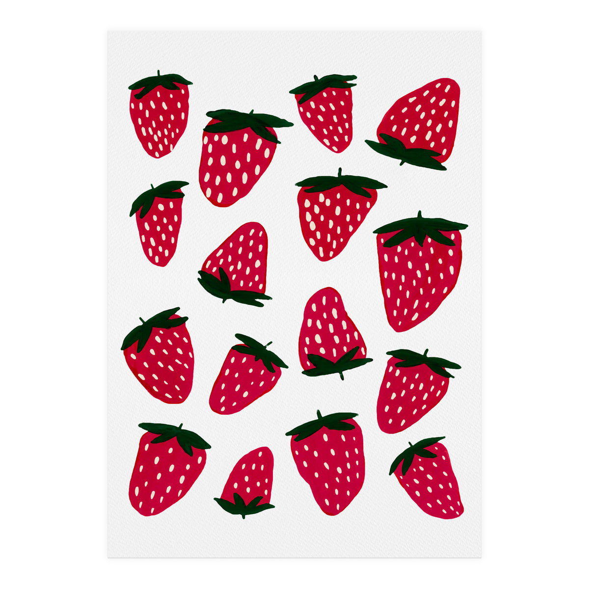 Summer strawberries red  (Print Only)