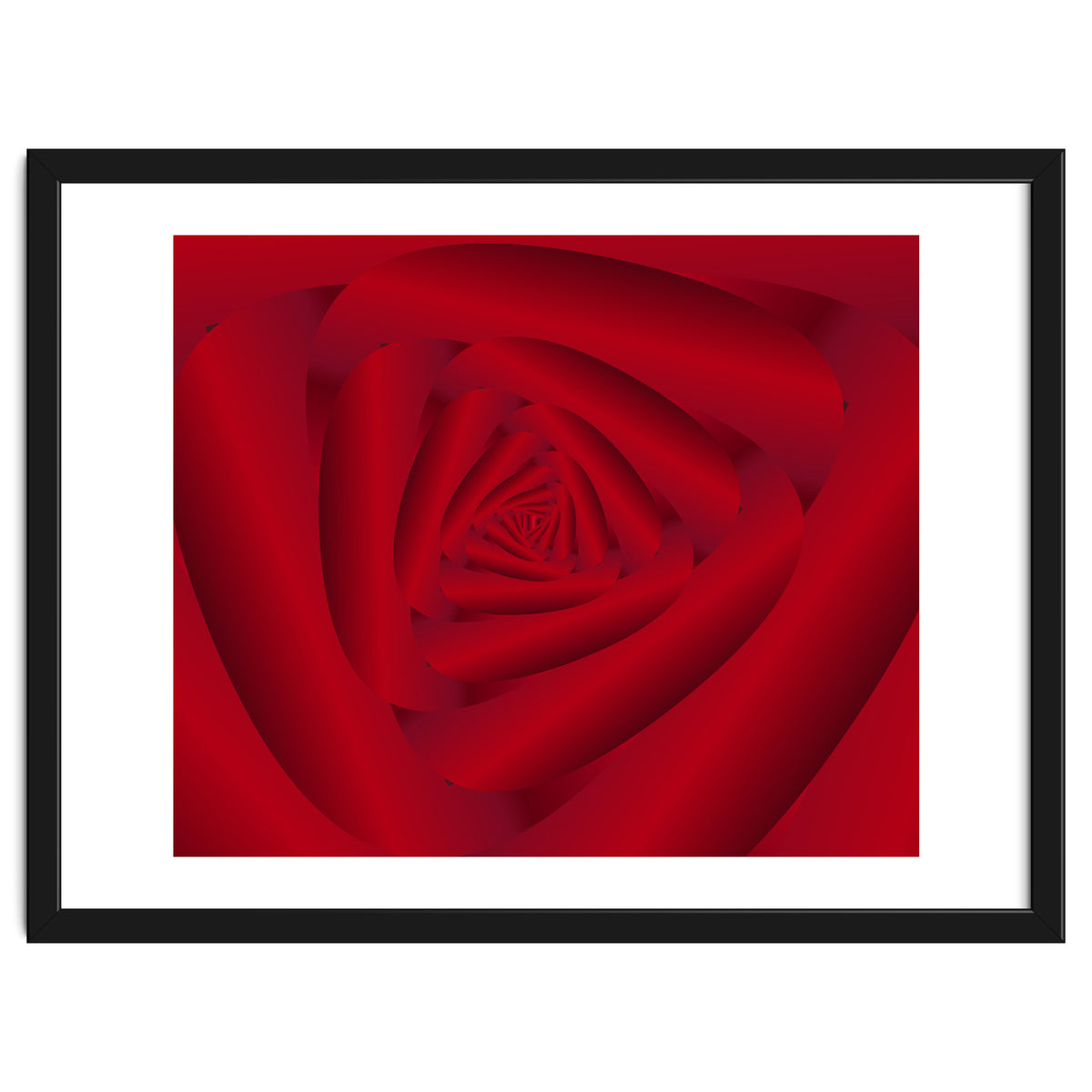 Rose Flower Swirl Art