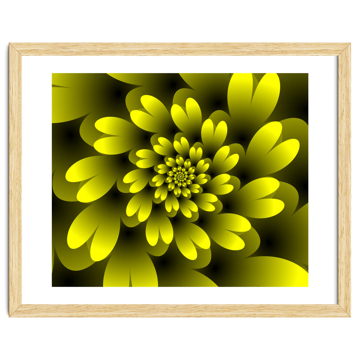 Yellow Floral Satin Wallpaper