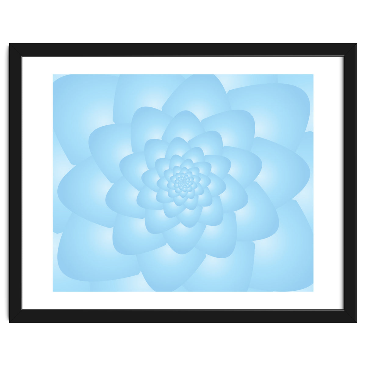 Pastel Colors Flower Pattern Set Blue