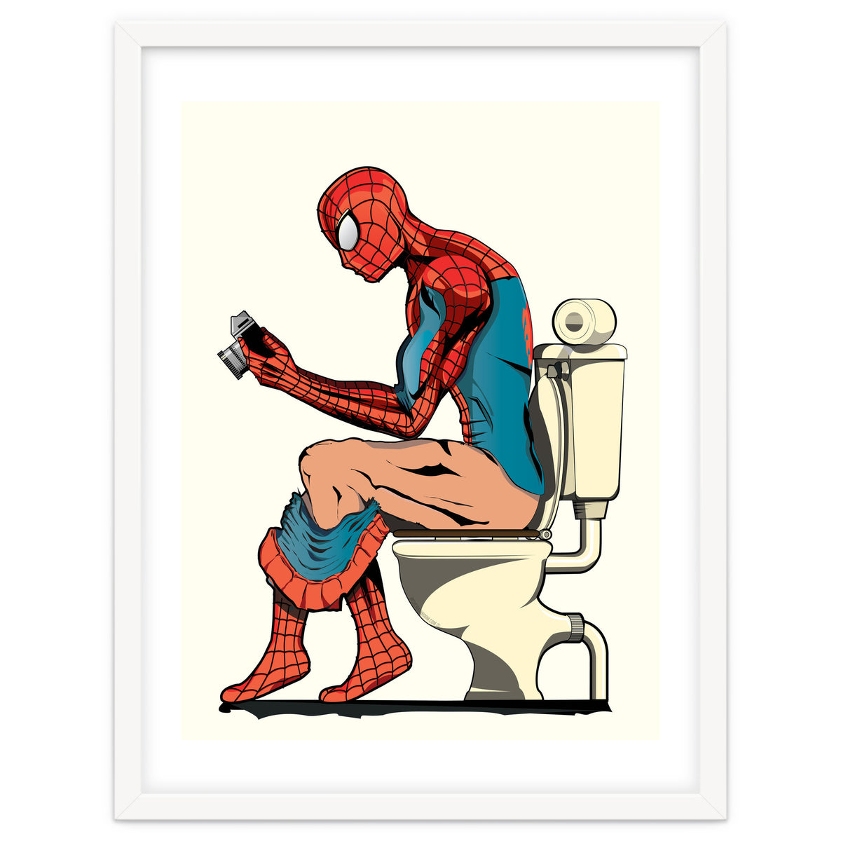 Spider-man on the Toilet, funny bathroom humour