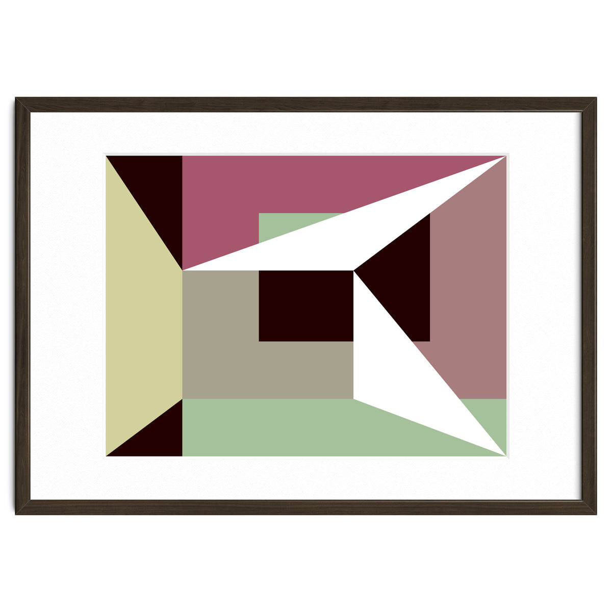 Geometric Shapes No. 26 - green & purple