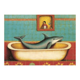 Dolphin In A Bath Folk Art (Print Only) thumbnail