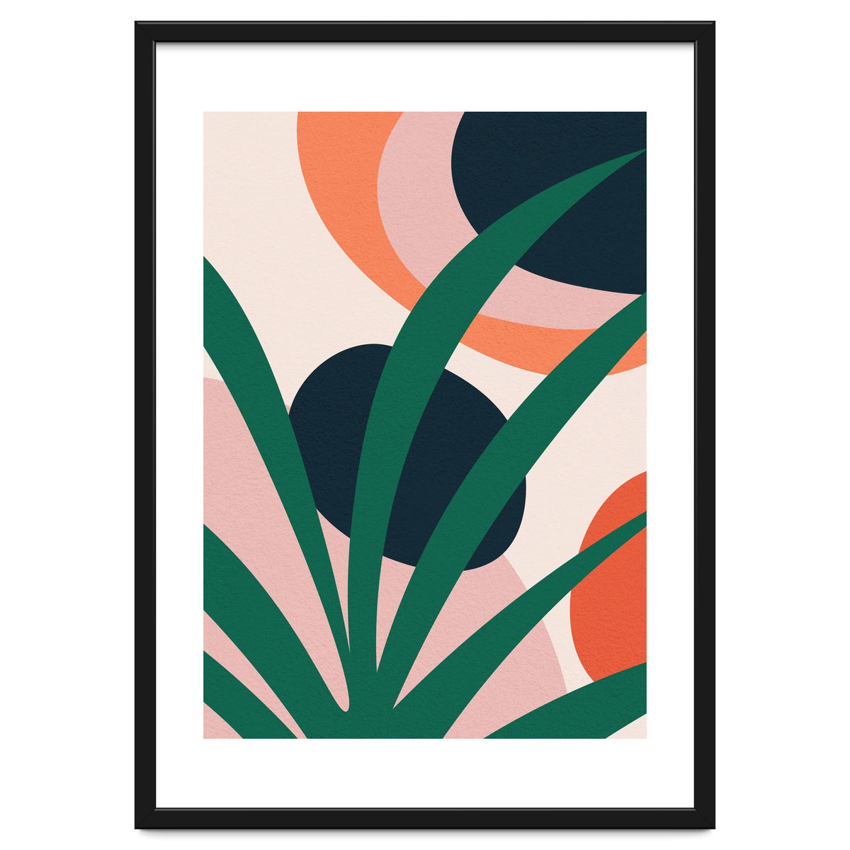 Abstract Mid Century Modern Scandinavian Leaf