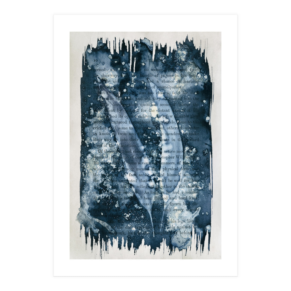 Indigo Blue Botanical Leaves No. 2 (Print Only)