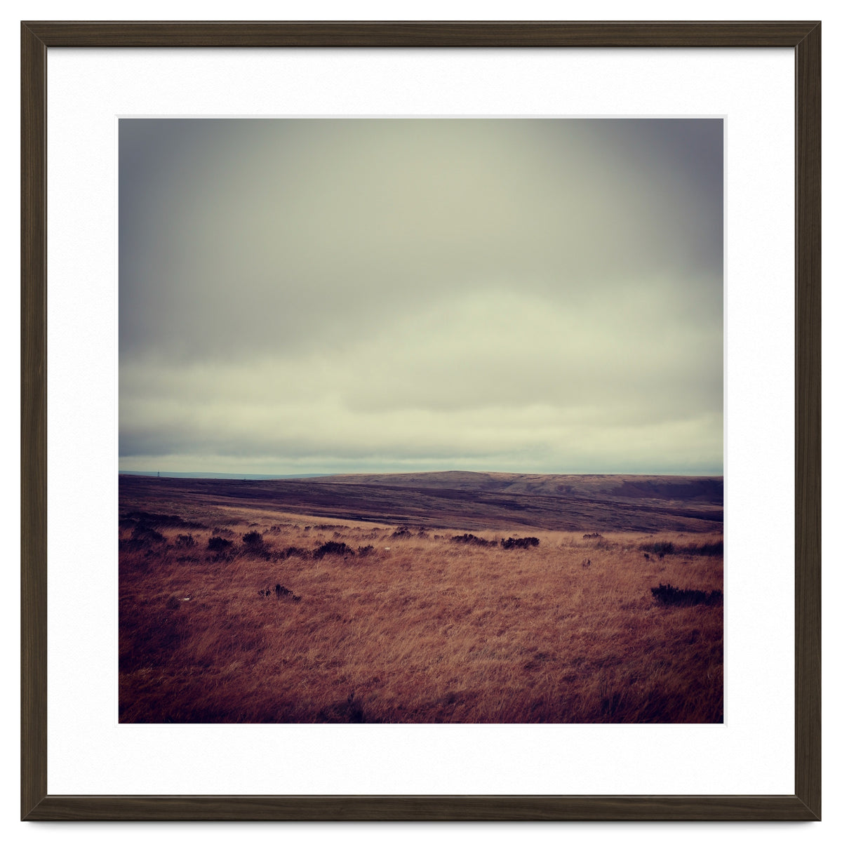Bleak winter landscape of Saddleworth Moor