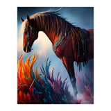 Elegant Prismatic Arabian Horse Digital Art (Print Only) thumbnail