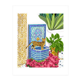 Royal Bengal Cats | Palace Pets & Architecture Building | Exotic Travel Urban Jungle Terrazzo Tiles (Print Only) thumbnail