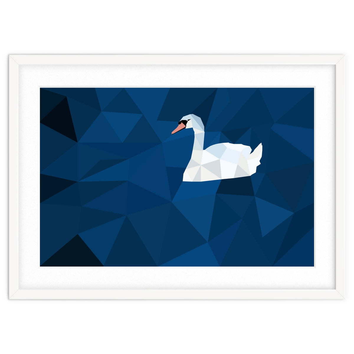 Swan In Water Artwork