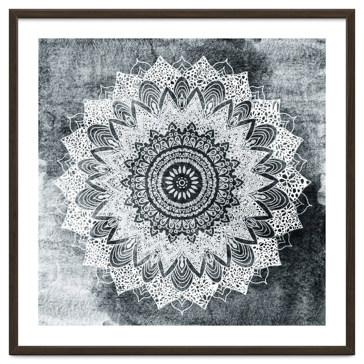 Bohochic Mandala In Gray