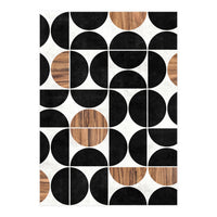 Mid-Century Modern Pattern No.1 - Concrete and Wood (Print Only)