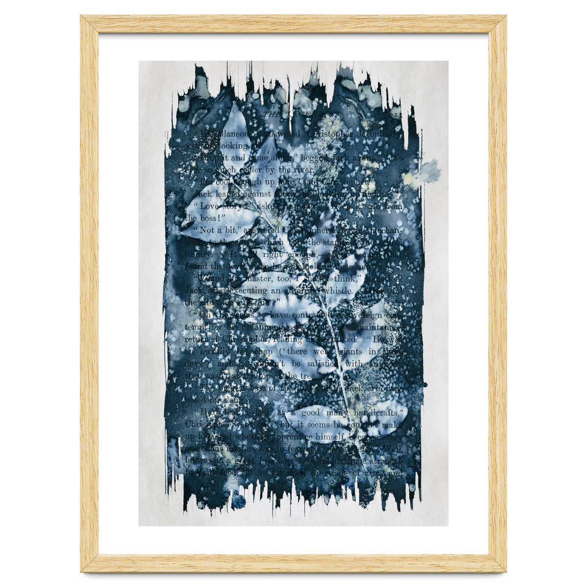 Indigo Blue Botanical Leaves No. 1