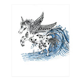 Winged Sun And Moon Unicorn Zentangle (Print Only) thumbnail
