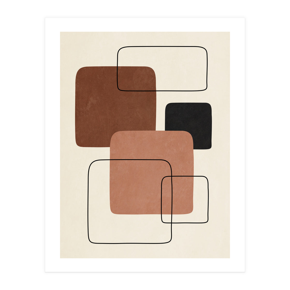 GEOMETRIC SHAPES - TERRACOTTA 02 (Print Only)