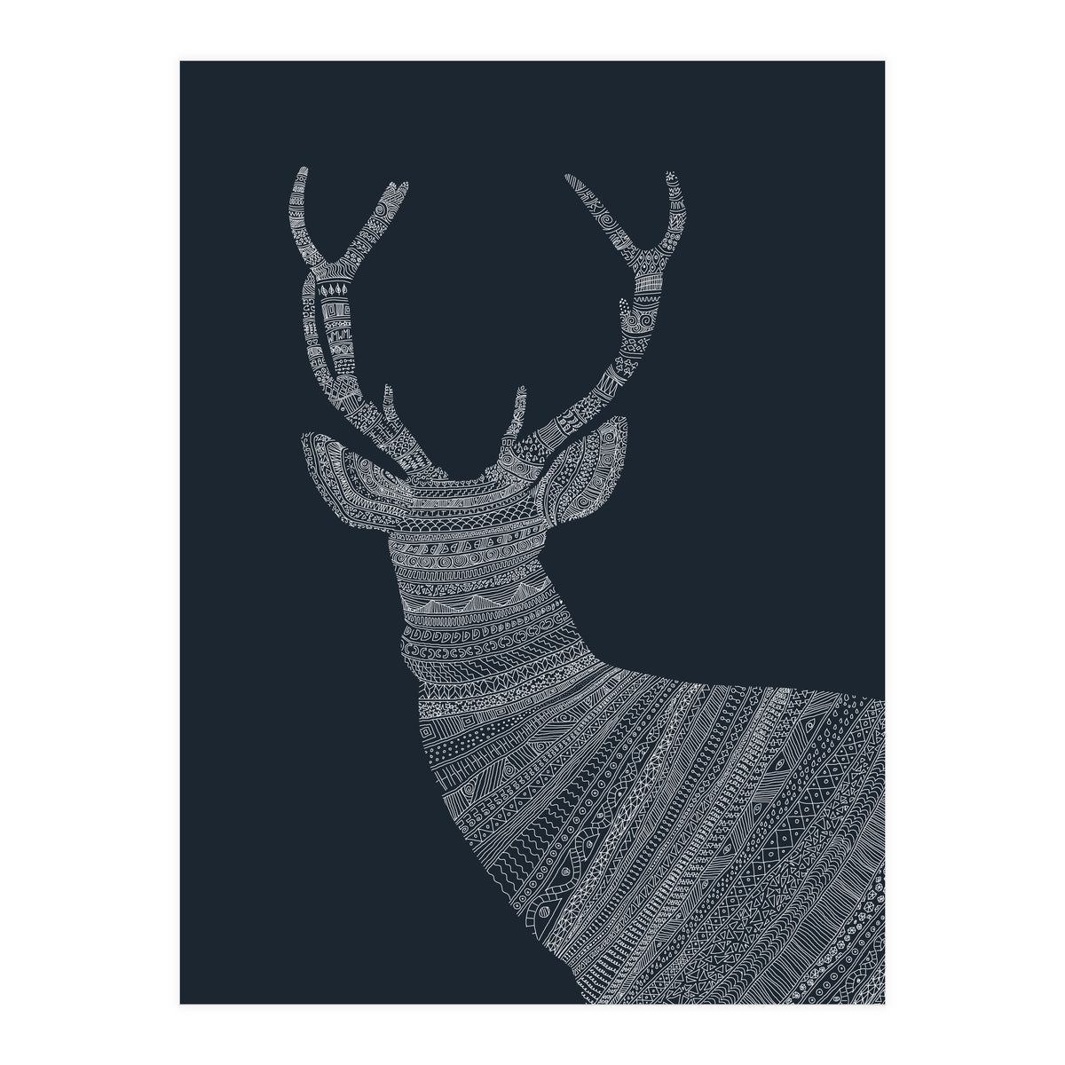 Stag Blue Poster (Print Only)