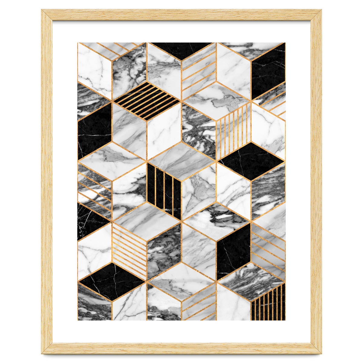 Marble Cubes 2 - Black and White