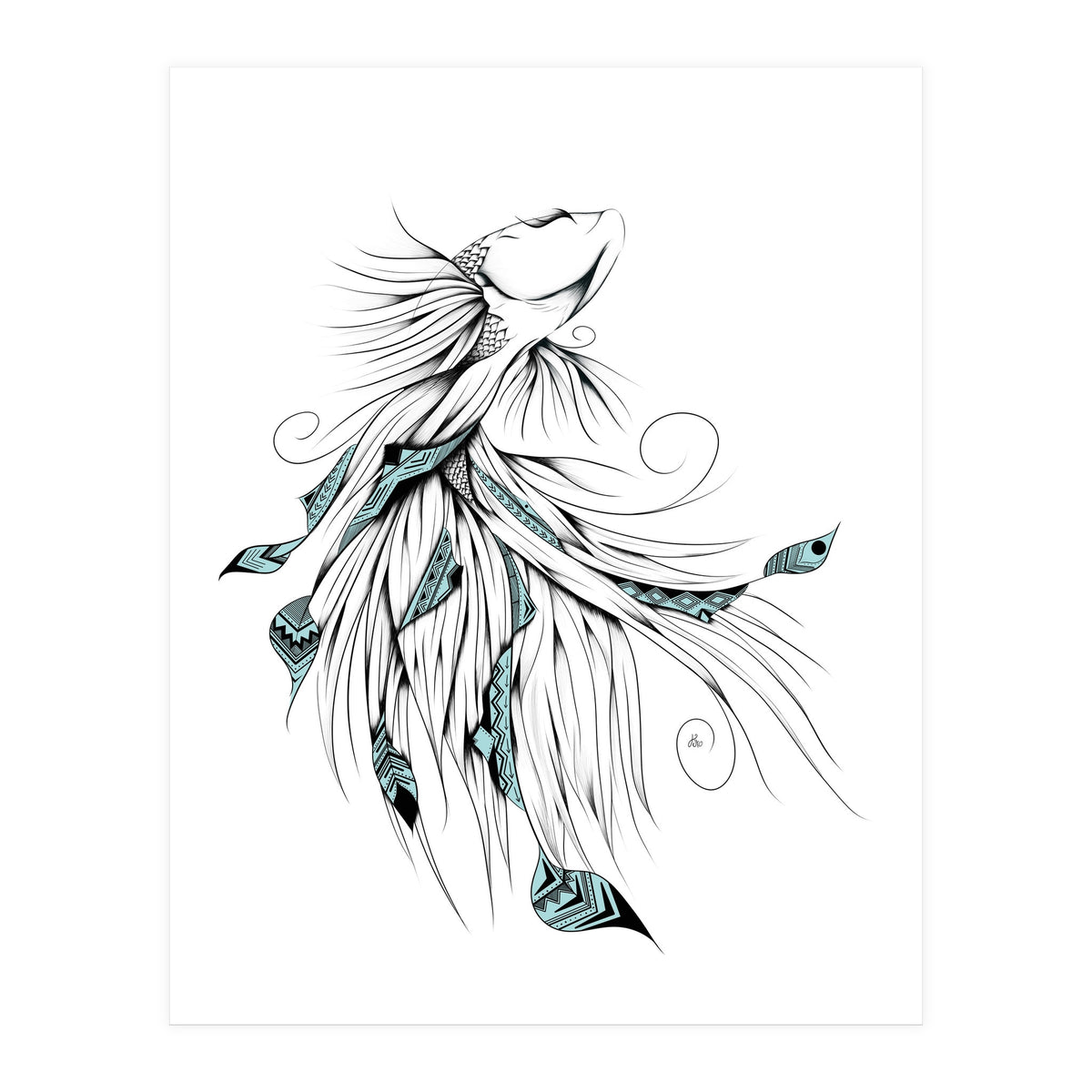 Poetic Betta Fish (Print Only)