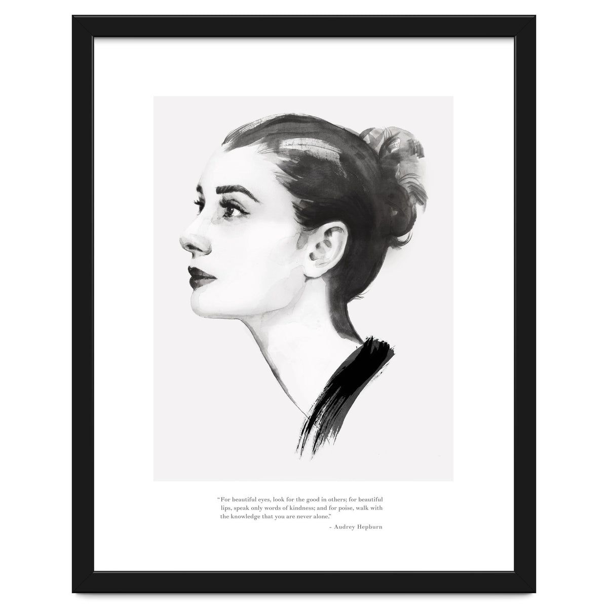 Audrey Hepburn, Quote Black