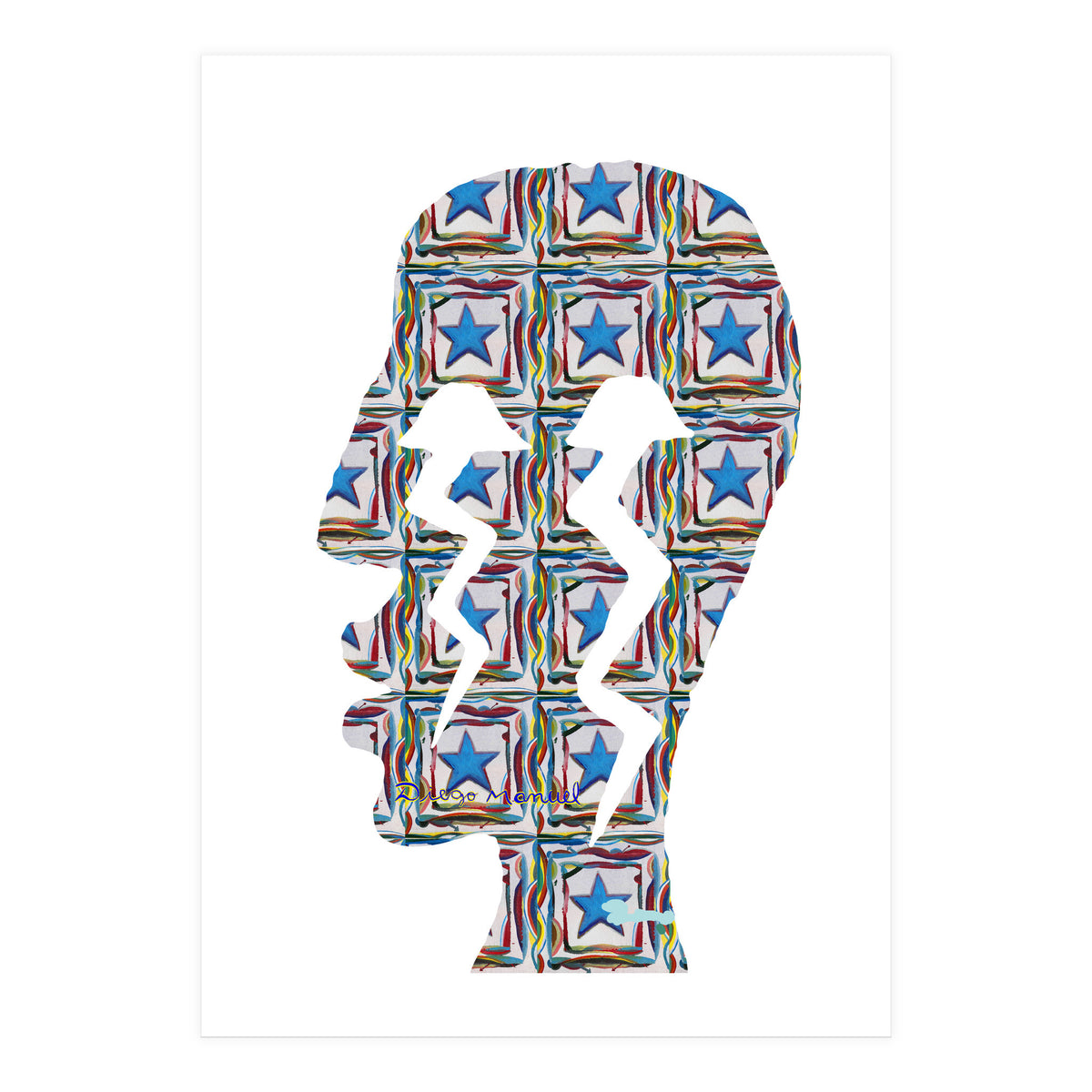 Perfil Con Rayos 12  (Print Only)