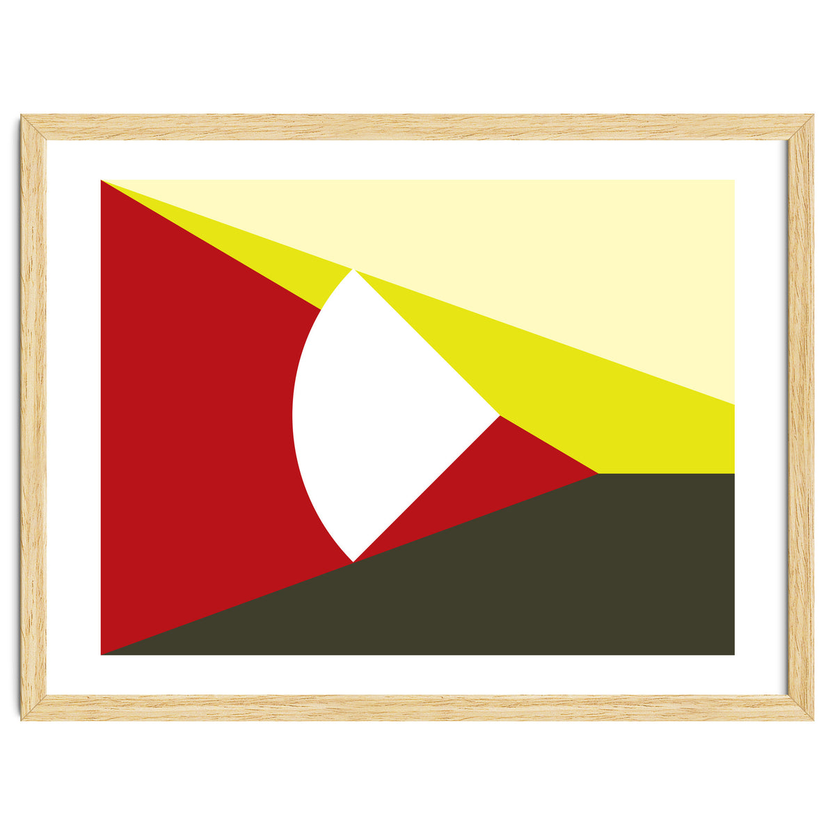 Geometric Shapes No. 13 - red, brown & yellow