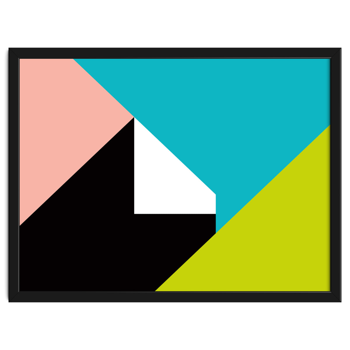 Geometric Shapes No. 266 - pink & lime