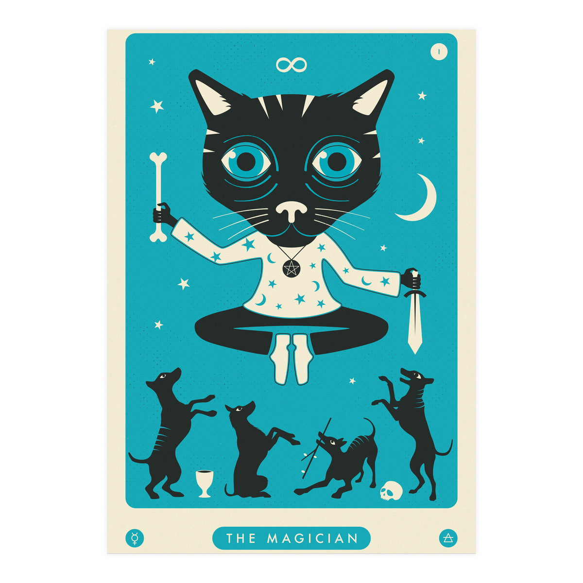 TAROT CARD CAT: THE MAGICIAN (Print Only)