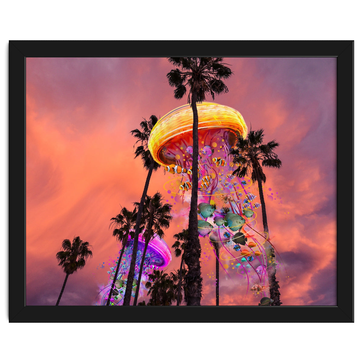 Electric Jellyfish in Palm Trees