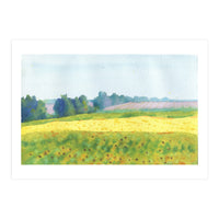 Field landscape. Watercolor (Print Only)