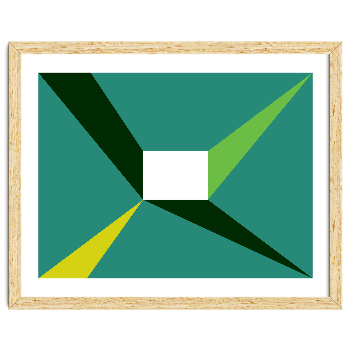 Geometric Shapes No. 27 - green, yellow & lime