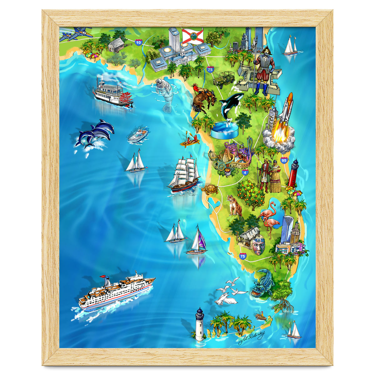 Florida Illustrated Map