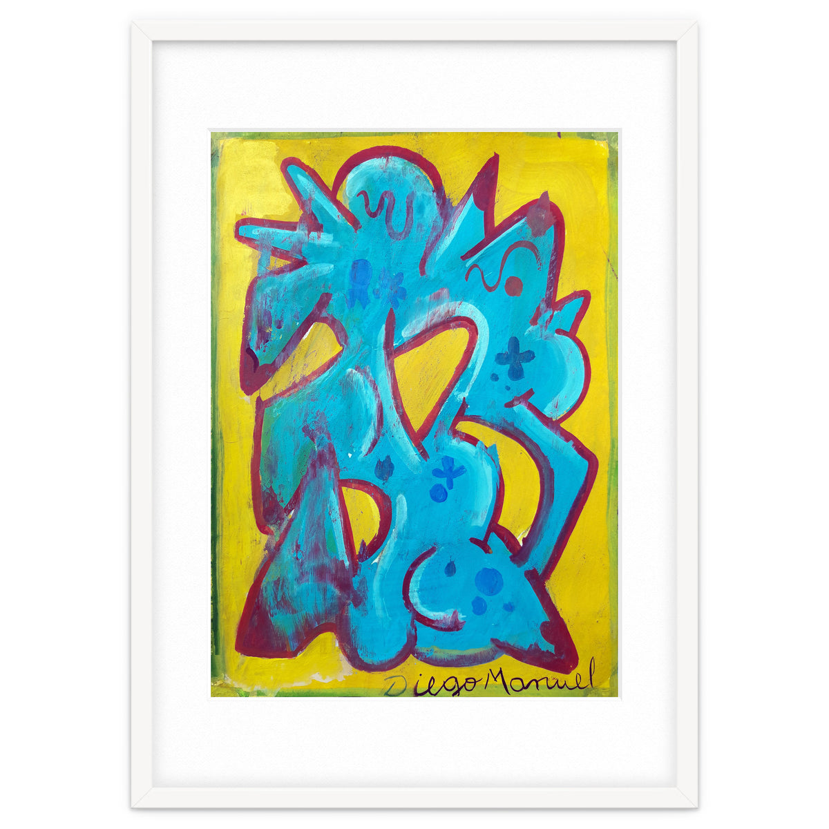 Forma Celeste Sobre Amarillo 4