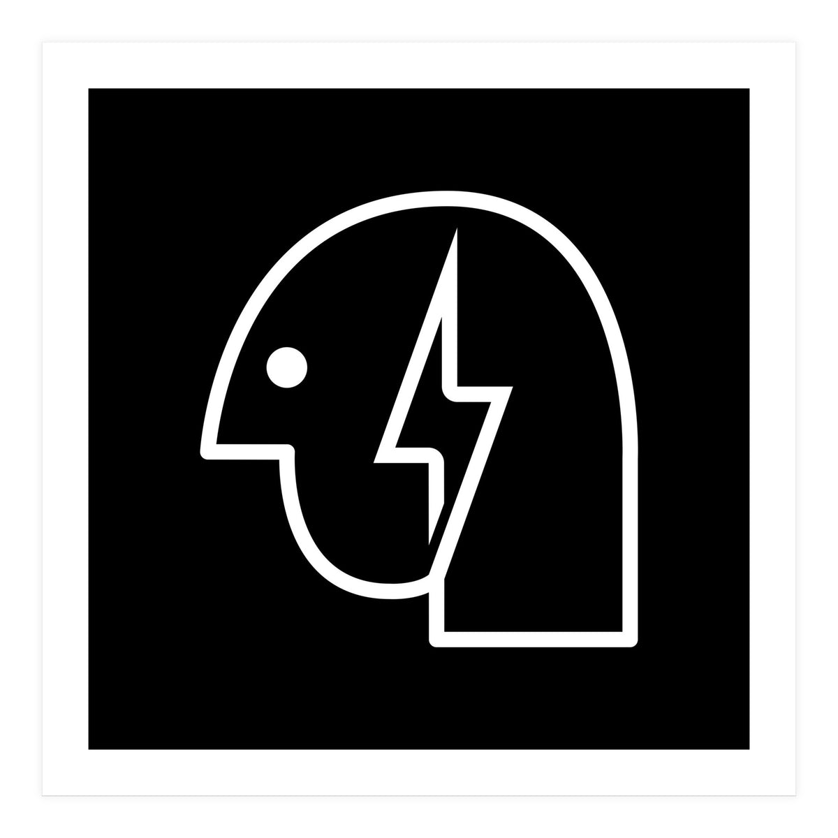 Head Lightning_Black (Print Only)