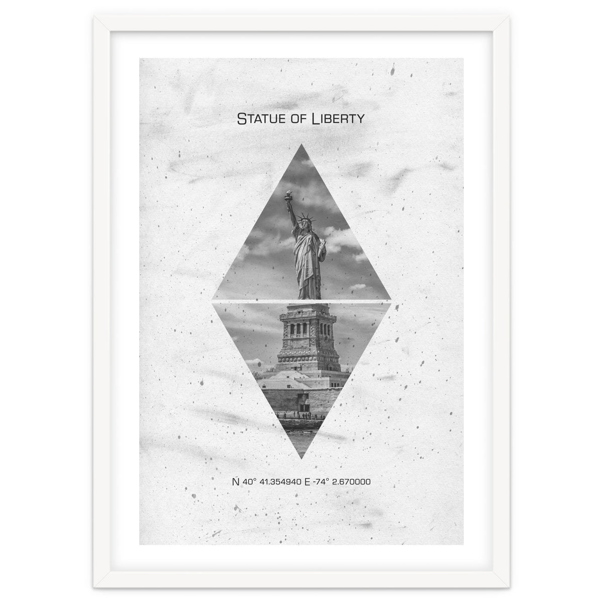 Coordinates NEW YORK CITY Statue of Liberty