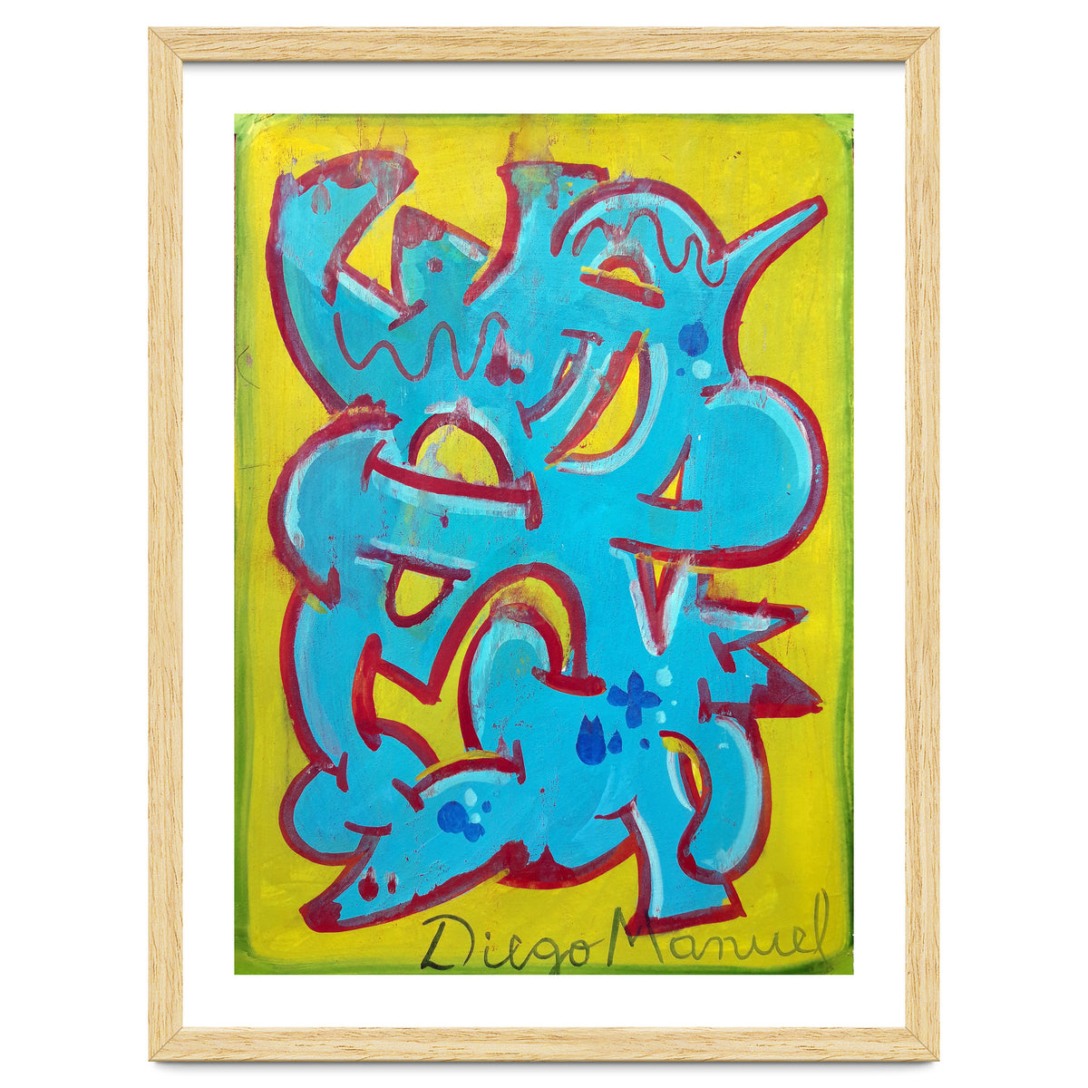 Forma Celeste Sobre Amarillo 3